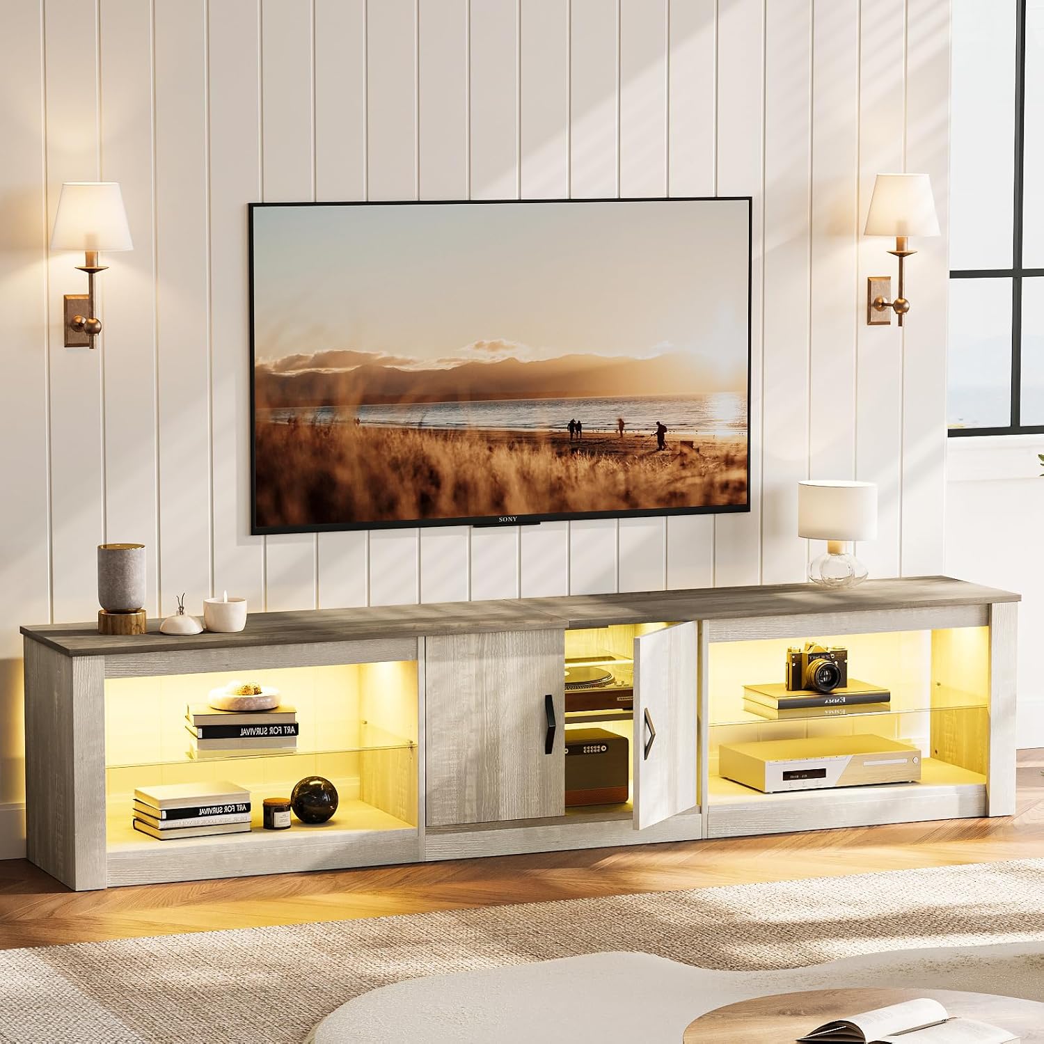 Gaming Console Entertainment Center - 80 inch tv-meubel voor 75-86