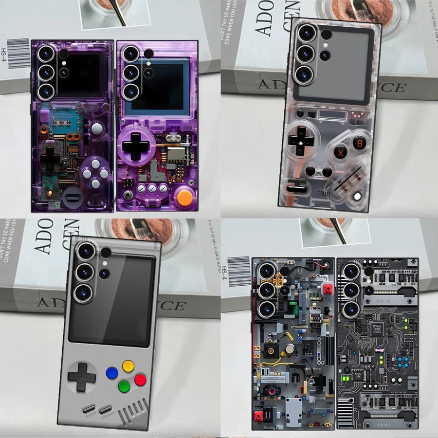 Gaming Console In Phone - Paarse gaming console telefoonhoesje voor Samsung