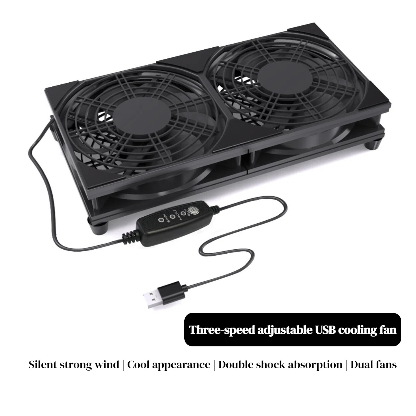 Console Cooling Fan - Dubbele USB-koelventilator met 3 snelheden |