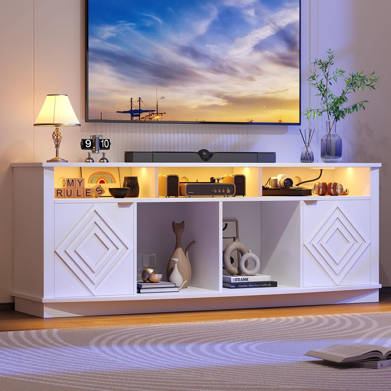Gaming Console Entertainment Center - LED TV-meubel 80 inch, entertainmentcenter met