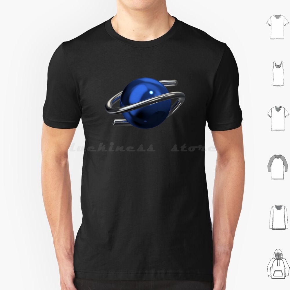 Gaming Console Generations - Saturn 3d Chrome T-shirt Mannen Vrouwen