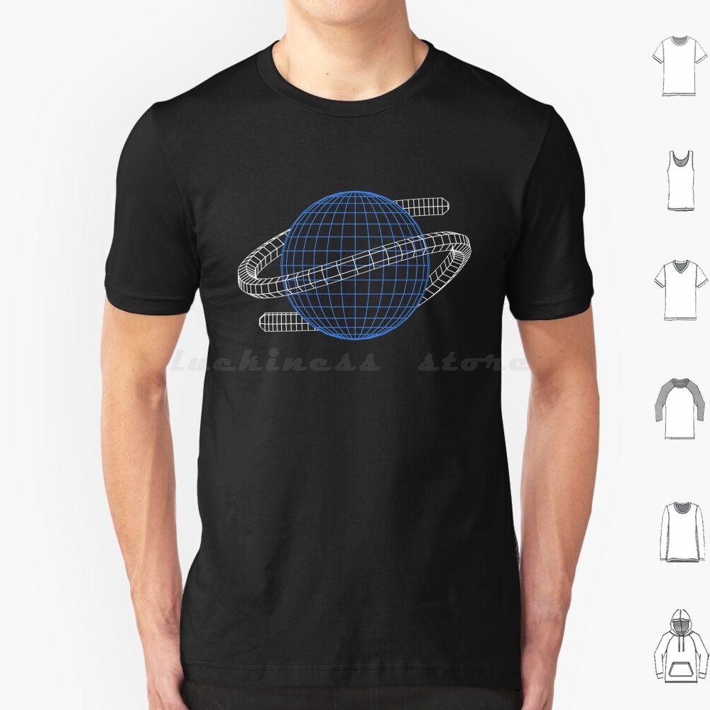 Gaming Console In 90S - Saturn Wireframe T-shirt Mannen Vrouwen Kinderen