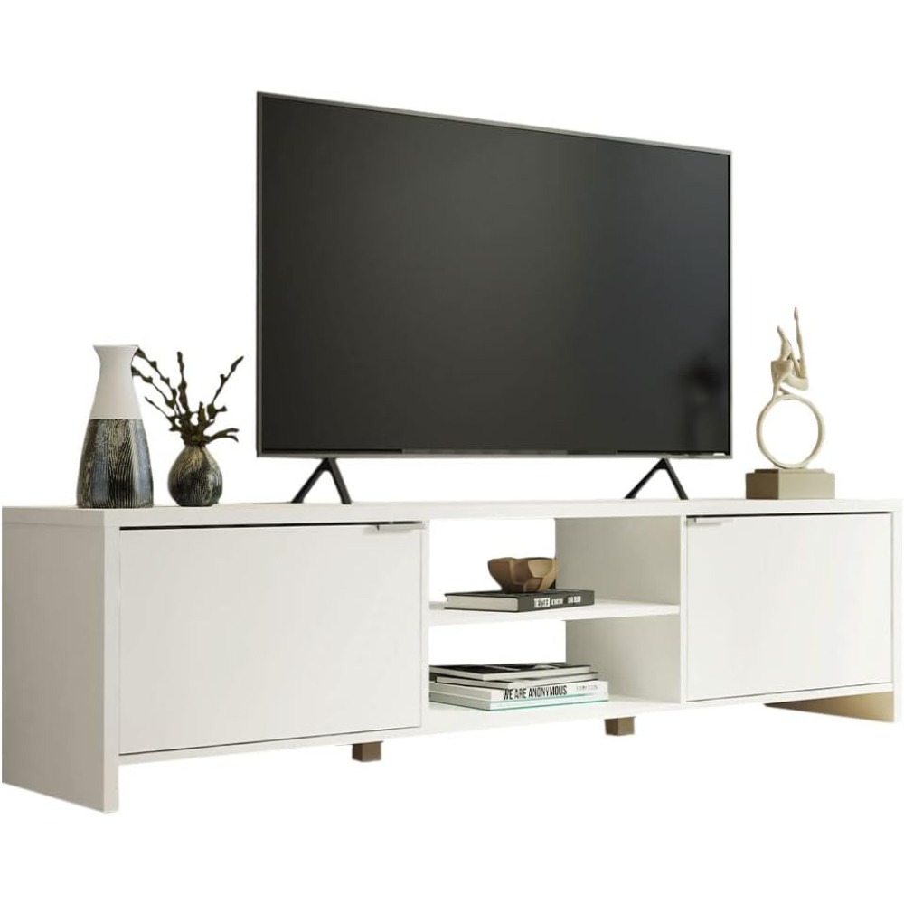 Gaming Console Entertainment Center - TV-standaard Grote mediaconsole met kabelbeheer voor