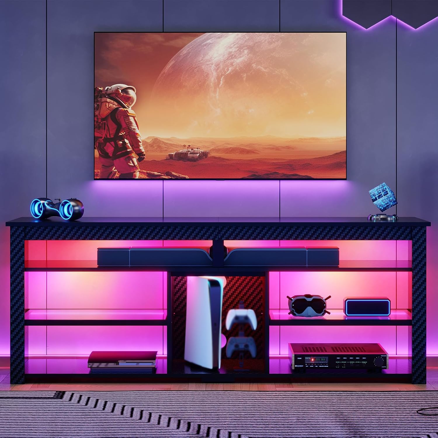Hoge tv-standaard, entertainme - Gaming Console Entertainment Center recensie en prijs