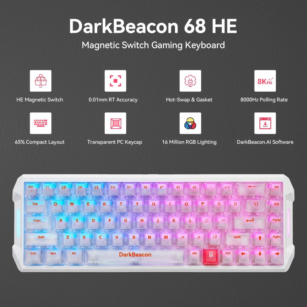 DarkBeacon Flux 68 HE Magnetis - Gaming Console Zone recensie en prijs