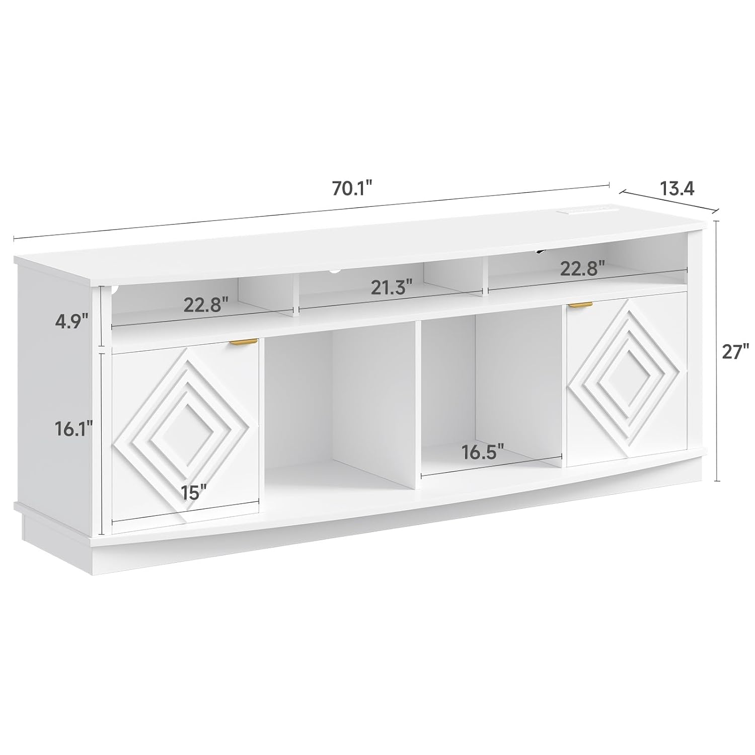LED TV-meubel 80 inch, enterta - Gaming Console Entertainment Center recensie en prijs
