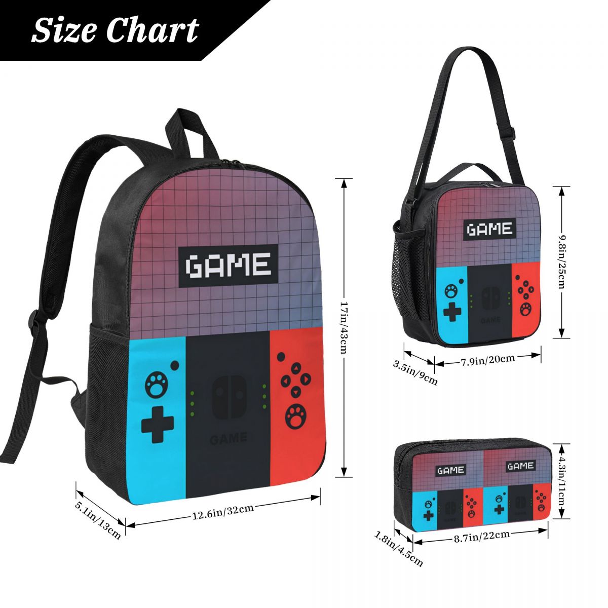 3pecs/set Games Console Rugzak - Gaming Console In 90S recensie en prijs