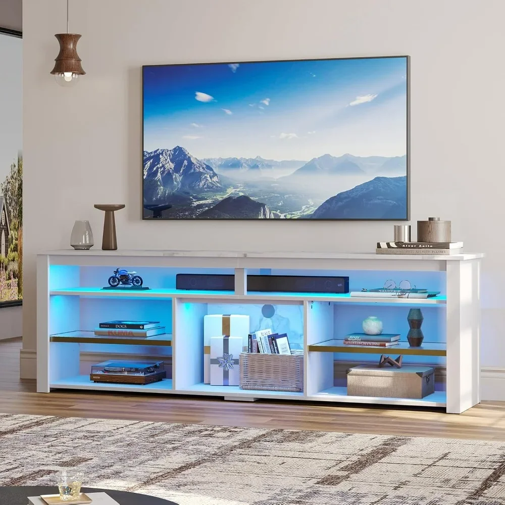 TV-standaard voor 75 inch tv,  - Gaming Console Entertainment Center recensie en prijs