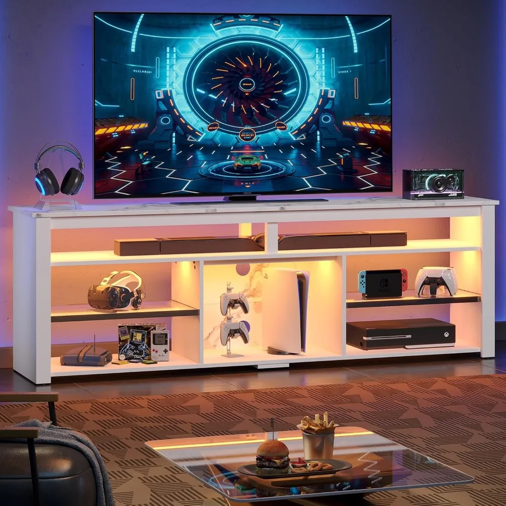 TV-standaard voor 75 inch tv,  - Gaming Console Entertainment Center recensie en prijs