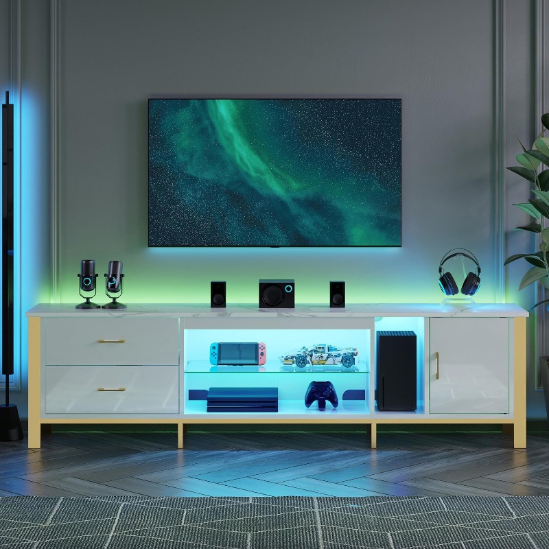 Bestier tv-meubel voor 75/80/8 - Gaming Console Entertainment Center recensie en prijs