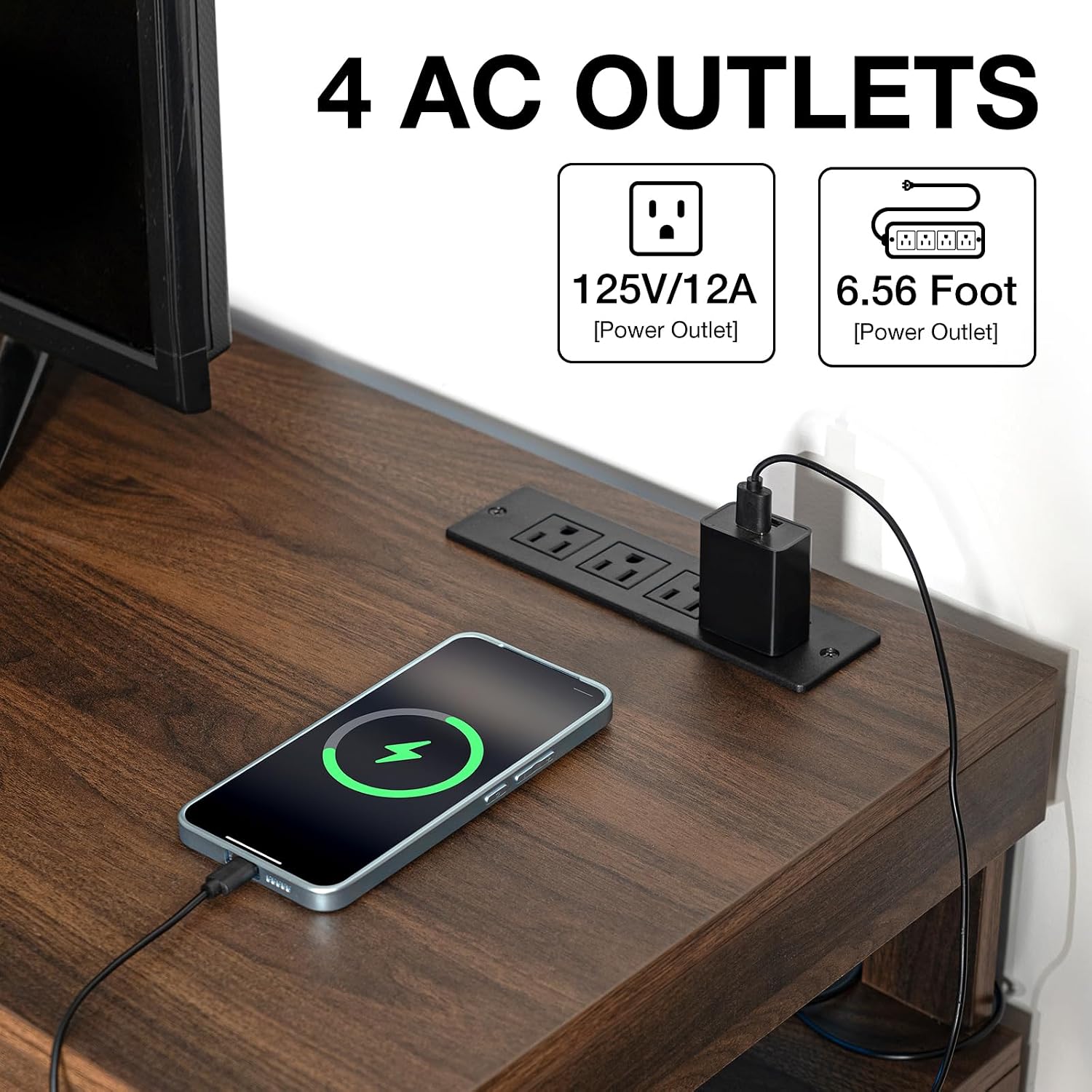 LED-tv-meubel met stopcontacte - Gaming Console Entertainment Center recensie en prijs