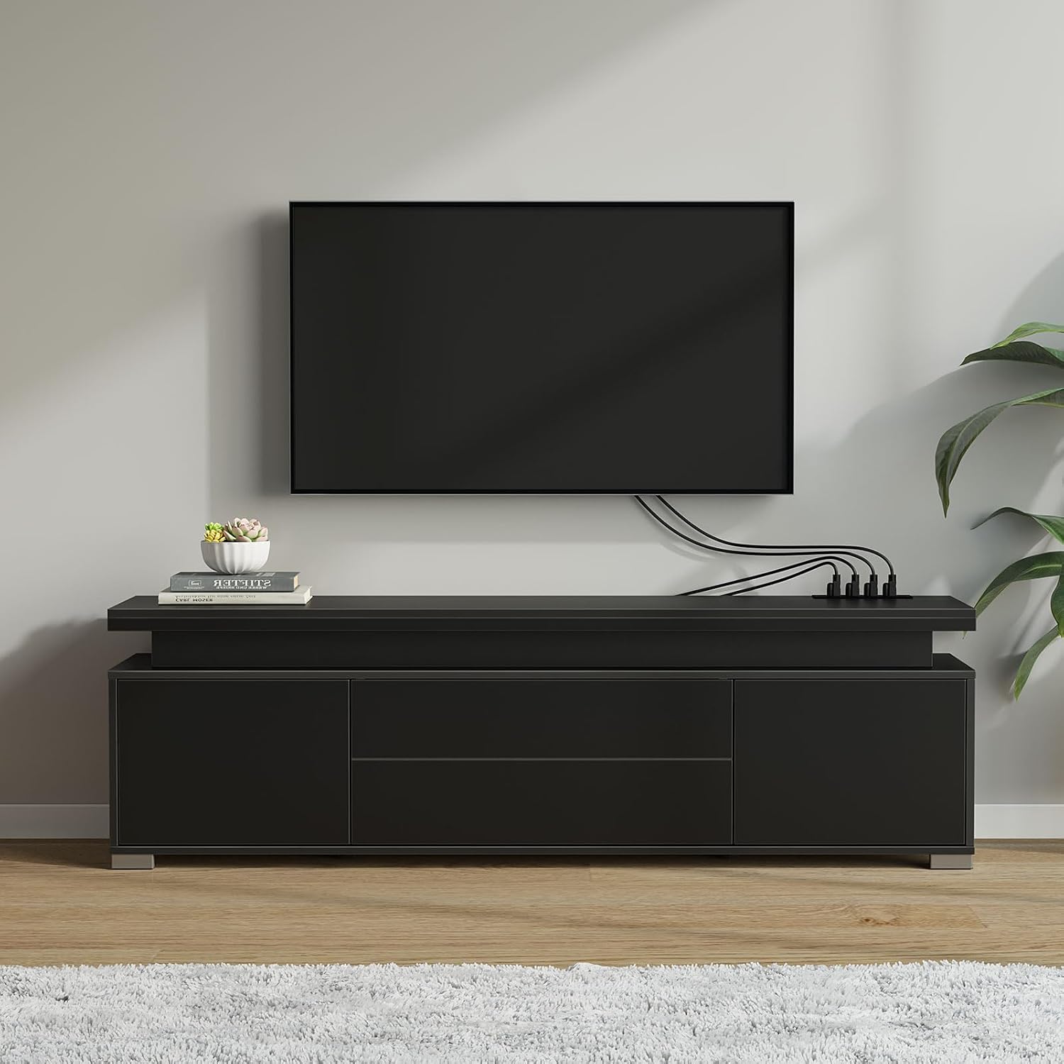 TV-meubel met stopcontact & LE - Gaming Console Entertainment Center recensie en prijs